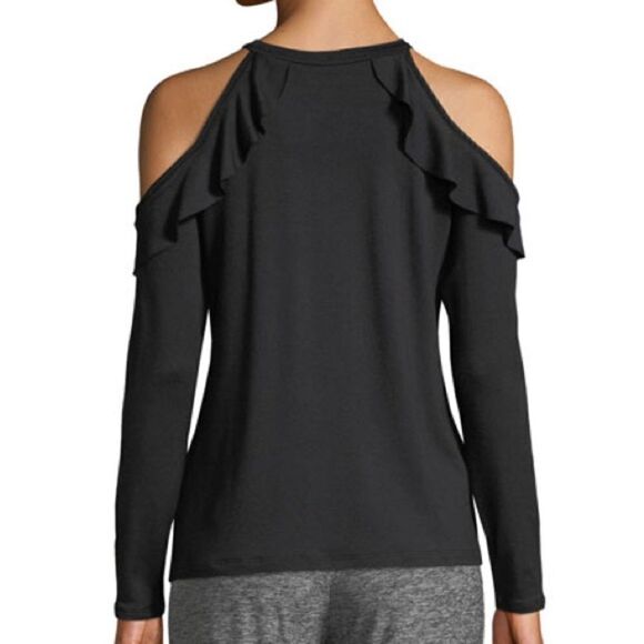 Beyond Yoga NWT Cold Shoulder Ruffle Top XL - Picture 4 of 9